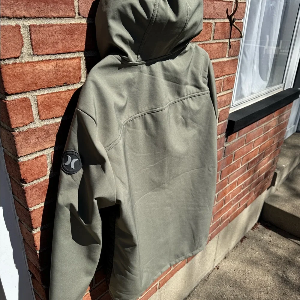 Hurley Green and Gray Hooded Jacket - Picture 4 of 16